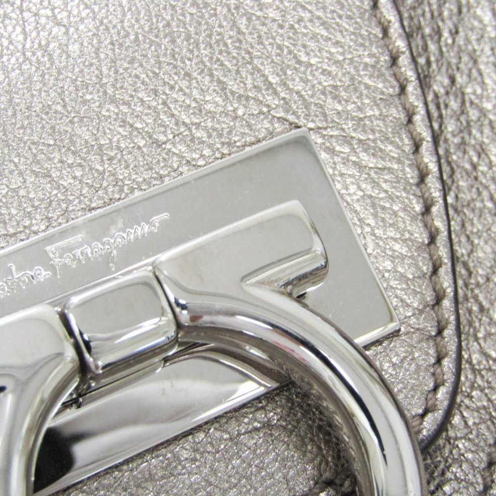 Salvatore Ferragamo Gancini AU-21/5370 Women's Leather Handbag Bronze - Picture 9 of 14